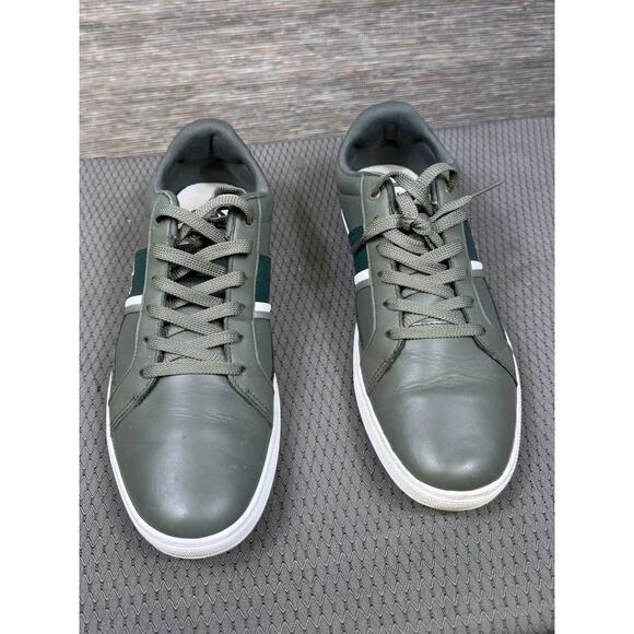 Lacoste Shoes Mens Size 8.5 Gray Green Logo Lace Up Casual Sneakers Low Top main image 12